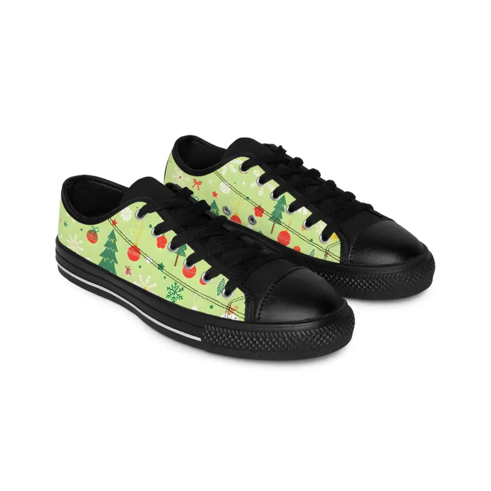 pastel-christmas-doodle-womens-sneakers-black-sole-us-6-shoes-235