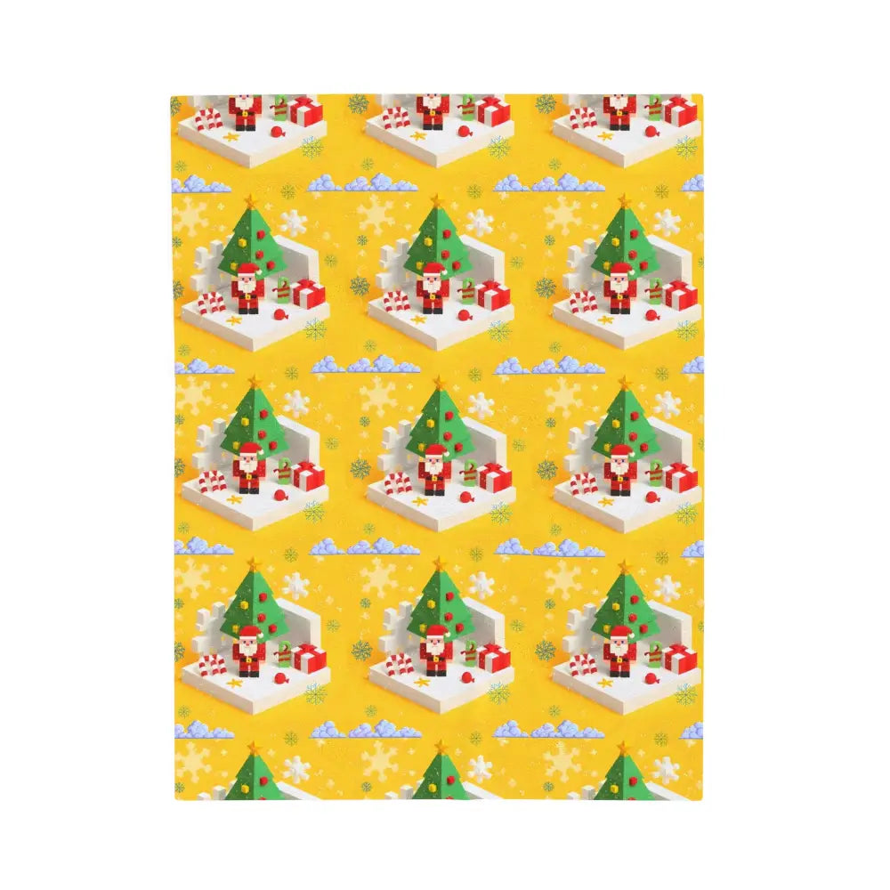 yellow-christmas-pixel-blanket-30-40-blankets-528