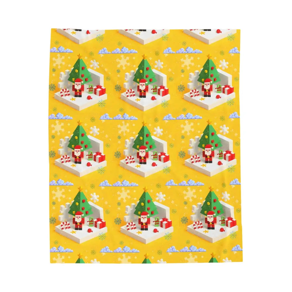 yellow-christmas-pixel-blanket-50-60-blankets-651