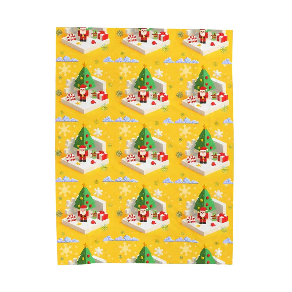 yellow-christmas-pixel-blanket-60-80-blankets-286