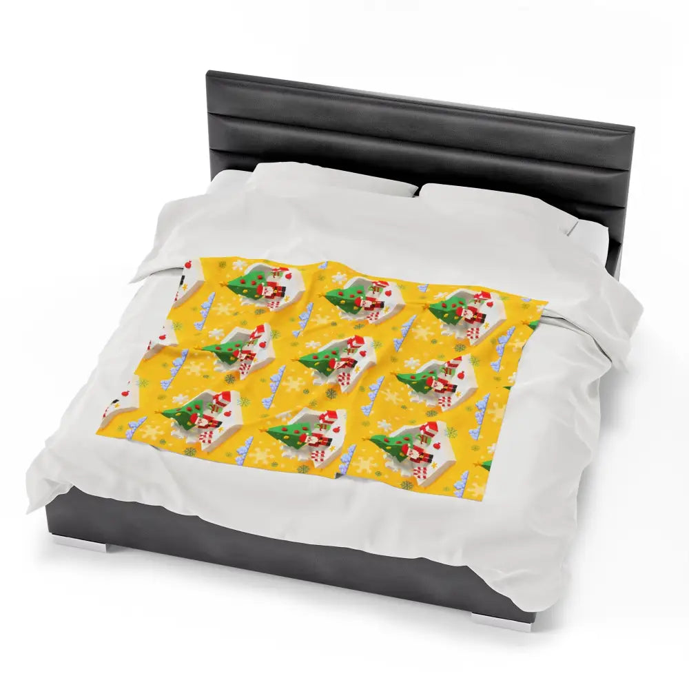 yellow-christmas-pixel-blanket-blankets-343