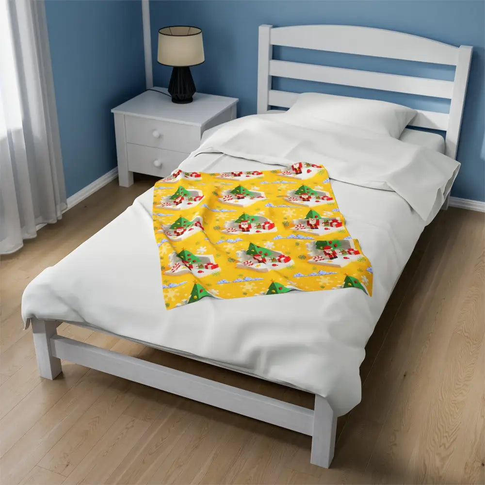 yellow-christmas-pixel-blanket-blankets-541