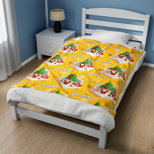 yellow-christmas-pixel-blanket-blankets-550