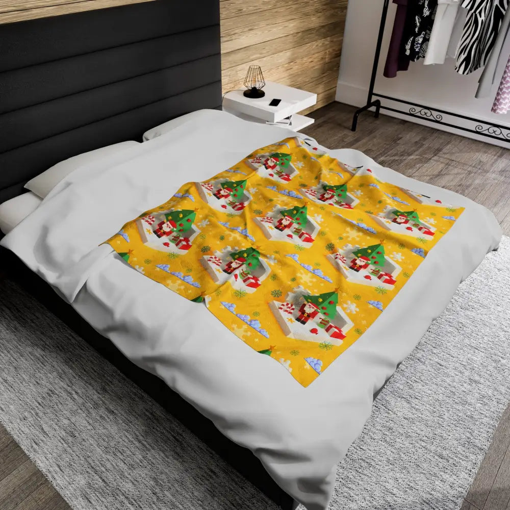 yellow-christmas-pixel-blanket-blankets-950